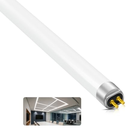 Ddlisu T5 21W Leuchtstoffröhre 849mm, CFL Glühbirnen Kaltweiß 4000K, G5 Sockel, Energiesparende Leuchtstoffröhre, T5 Hocheffizienzlampen, für Notbeleuchtung und Lichtbänder, 1 Stück