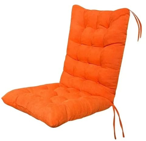 EnxJire Coussin Dossier Extérieur Fauteuil Inclinable, Orange, 45x100cm | Doux et Confortable, Chaise à Bascule, Jardin d'Extérieur, 1 Pièce