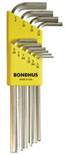 Bondhus 16138 Serie llaves Allen larga Componentes