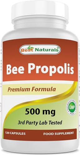 Best Naturals Bee Propolis 500 mg 120 Capsules (120 Count (Pack of 1))