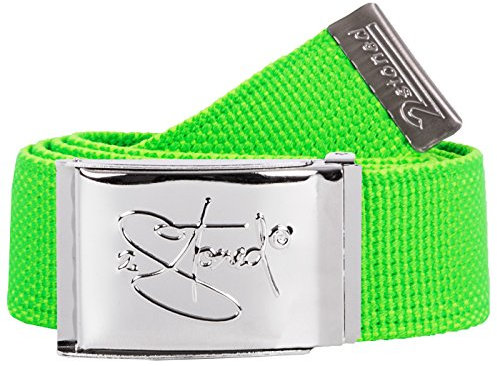 2Stoned Geldgürtel Money Belt in Neon-Grün 4 cm breit mit Chromschnalle + Flaschenöffner für Damen und Herren