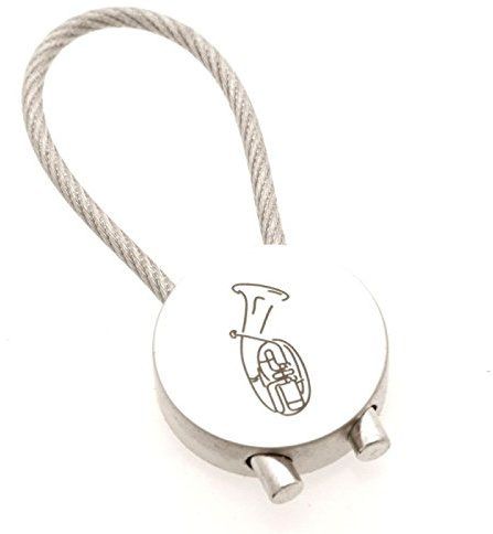 Unbekannt Schlüsselanhänger Tenorhorn aus Metall - Schönes Geschenk für Musiker