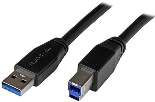 StarTech USB3SAB5M USB 3.0 USB-A auf USB-B Kabel | Automatischer Signalausgleich für Distanzen über 5 Meter, 2 Jahre Garantie