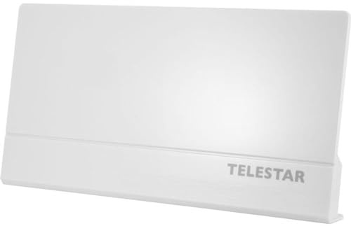 TELESTAR Antenna 9 LTE – Antenne Active DVB-T2 (DVB-T2/DVB-T, FM, Dab+, Full HD, Gain : 45 DB, Filtre LTE) – Blanc