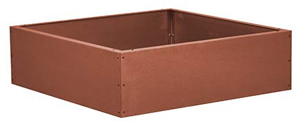 prima terra Hochbeet-Bausatz Edelrost PLANUS Maße 118x118cm Höhe 35cm