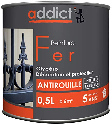 ADDICT PEINTURE FER 0.5 L noir mat