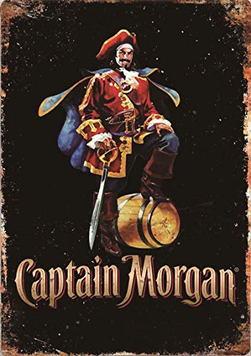 Captain Morgan Blechschilder Dekoration Retro Vintage Metall Stil Retro Poster Cafe Bar Movie Gift Bathrooms Garages