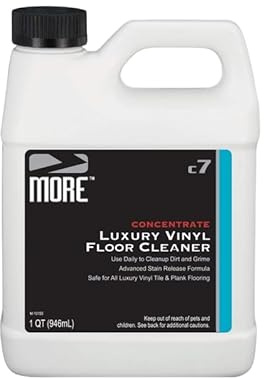 MORE Luxury Vinyl Floor Cleaner - Water-Based Surface Care Concentrate - For Kitchen and Bathroom Floors - Daily No-Rinse Cleaner - Unscented - pH Neutral - 32oz