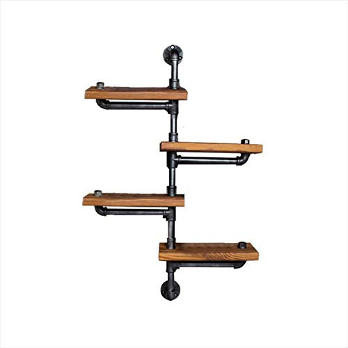 Wandregal, Industrial Schweberegal, Vintage Standregal Leiterregal, Wandregal,Vintage, Holzoptik, Für Schlafzimmer, Wohnzimmer, Küche, Flur,A2