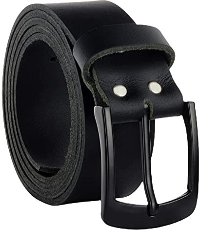 Gürtel Ledergürtel Schwarz 4cm breit Vollleder Jeansgürtel Damen Herren Rindleder Handgemacht echtes Leder MADE IN GERMANY NEU #4MV020