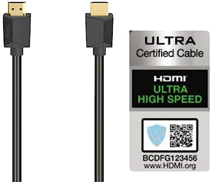 Hama - Cavo HDMI High Speed con Ethernet, Ultra HD 8K, 120 MHz, connettori dorati, 1 metro