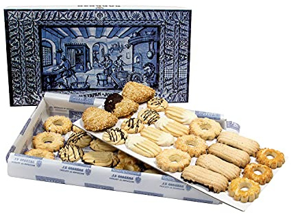 Surtido de Pastas Dulces Artesanas Tradicionales. Pastas de Té, Pastas de Mantequilla, Pastaflora, y Toledanas. Mazapanes Barroso. Peso Neto 1,200 gramos.