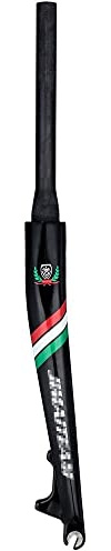 STRTG Fourche VTT 26/27,5/29 Pouces, Fourche De Vélo/3K Fourche Rigide en Fibre De Carbone/Tube Droit 28,6 * 300Mm/Frein À Disque/100Mm Ouverture F,26 inches