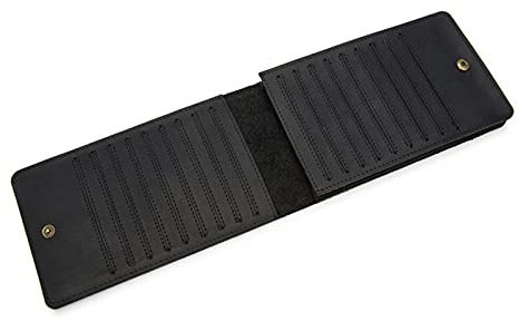 sararui Visitenkartenetui Visitenkartenhalter Leder Visitenkarten-Koffer-Visitenkarten-Träger-ID-Fall-Geldbörsen-Taschen-Geschäftsname-Karten-Halter für Männer Visitenkartenhalter (Color : Black)