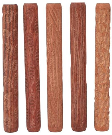 Lobamop 5 StüCk Keramik Werkzeuge Handwalzen, für Ton Stempel Muster/Walzen Muster, Keramik Werkzeuge, Polymer Ton Tupfer