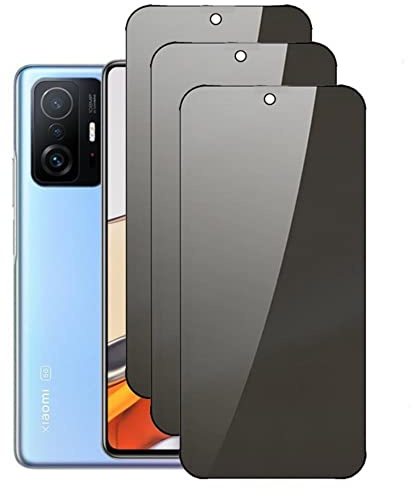 nulala 3 Piezas Protector Pantalla de Privacidad para Xiaomi Redmi Note 10 Pro, 9H Dureza Cobertura Completa Película Protectora de Vidrio Templado para Xiaomi Redmi Note 10 Pro