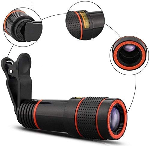 Cell Phone Camera Lens Kit, Universal Monocular Telescope, Telephoto Zoom Camera Mobile Smartphone Lens,Mount for Most Smartphone 8X 12X 14X good