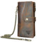 Handadsume Echtleder Crazy Horse Leder Reisen Geschenk Münztasche Kartenetui Lang Organizer Brieftasche Kette RFID Geldbörse mit Snap für Männer männlich 1803 (1803 Braun)