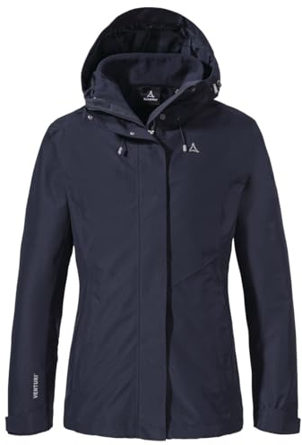 Schöffel Veste 3 en 1 Style Okere WMS, Blazer Bleu Marine, Taille 38 Femme