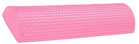 Aymzbd Längenflexibilitätsblöcke mit Punkt, Pilates Halbrollen Massagegerät Set, 1/2 Schaumstoffrolle für Körperliche Betätigung, Halbrolle für Yoga, Rosa 30cm
