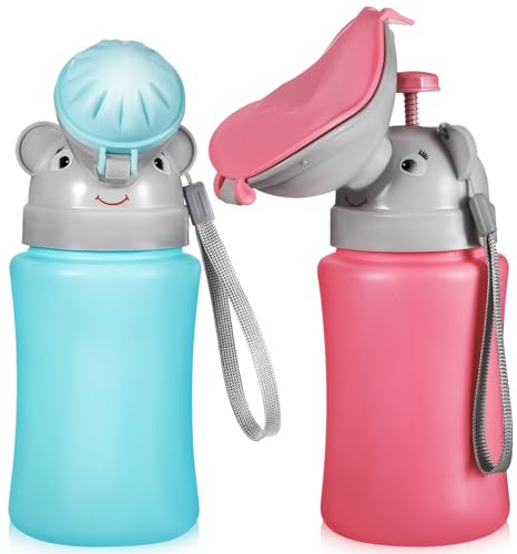 BESPORTBLE 2 Pack Portable Baby Child Potty Urinal Emergency Toilet Leak-Proof Portable Urinal with Anti-Spill Design Ideal for Family Travel and Road Trips