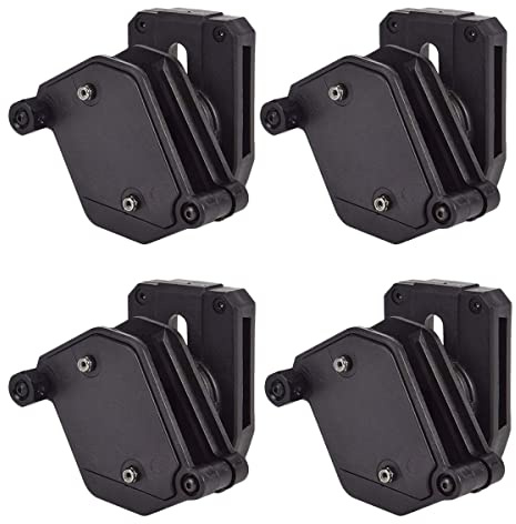 ANSNOW Drehbarer 9-Mm-Molle-Magazinhalter Für Taktischen Gürtel, Mehrwinkelverstellbare Offene Magazintasche Mit Schnellverschluss Für Wettkampf, Für Ipsc-/Idpa-Training/Bk