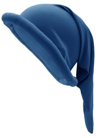 Shienfir Gorro relleno de algodón de seda de siete colores, disfraz de enano de Navidad para fiestas, disfraces de gnomo que absorbe la humedad, transpirable, a la moda, azul, talla única
