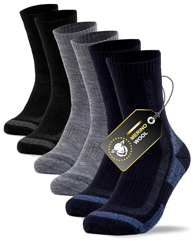Occulto Chaussettes Thermiques Merinos Homme Lot de 3 (modèle: Erik)