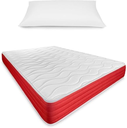 DUÉRMETE ONLINE - Colchón Viscoelástico Lite Reversible 105 x 190 cm, [Obsequio Almohada], Antiácaros, Antibacterias e Hipoalergénico