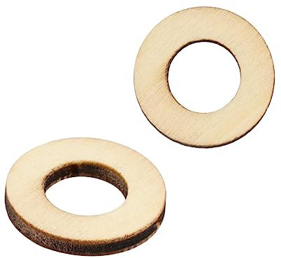 NUOBESTY 200stücke Kreisförmige Holzplättchen Naturholz Diy Basteldekorationen Runde Hohle Holzscheiben Für Handwerk Schmuck Verzierung Und Kreative Bastelideen