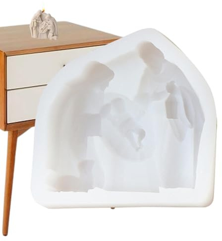 Stampi Natività in Silicone,Stampo Natività per Resina - Stampi per cemento per decorazioni domestiche,Stampo per realizzare candele in silicone, stampo per colata in resina epossidica per decorazioni