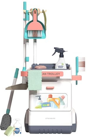 Kleinkindreinigungsset, -Reinigung Spielzeug geeignetes Alter 2-4,15 Stücke Kinderreinigungsset Kinderreinigungswagen |