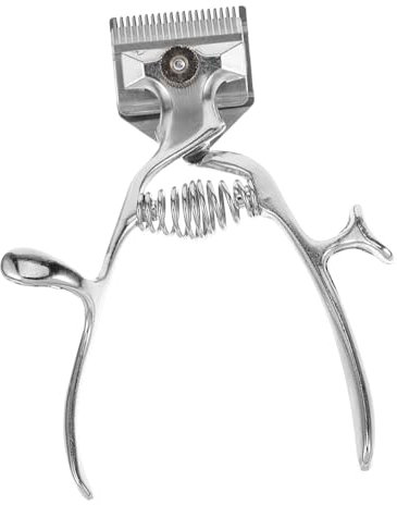 Homoyoyo Tondeuse à Cheveux Manuelle Écologique Métal Argenté Vintage Coupe Puissante Pour Hommes Usage Domestique Facile à Utiliser