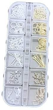 AKOOSY 1 Schachtel Verbindungsverschluss bastelmaterial bastel materialien Handwerksmaterialien metallclips Handwerkszubehör DIY Charm Schnalle schmuck stecker Kettenverbinderverschlüsse