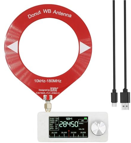 CRGANGZY SI4732 0.5-108MHz Radio portátil 1.9 Pulgadas IPS Pocket Mini Radio LSB USB Am FM All Band Radios Receptor con Antena HF SW MW VHF Radios