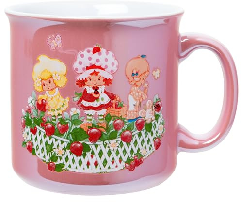 Silver Buffalo Strawberry Shortcake Apricot, Ceramic Camper Mug, 20oz | Lemon Meringue, 0.59 Liters
