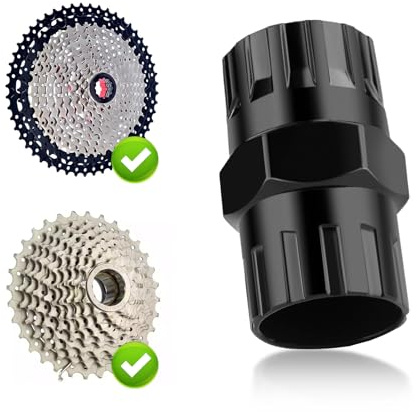 DONGFENGLION Zahnkranzabzieher 2-in-1 Fahrrad Kassette Werkzeug, Kasettenabzieher Fahrrad für Schraubkranz & Kassette, Robustes Fahrrad Werkzeug aus Stahl, Kompaktes Fahrradwerkzeug für MTB & Rennrad