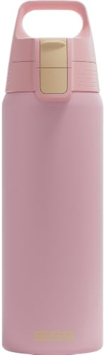 SIGG Gourde en acier inoxydable - Shield ONE Playful Peach - Convient pour les boissons gazeuses - Anti-fuite - Légère - Sans BPA - Pour l'extérieur et le fitness - Rose - 0,75 l