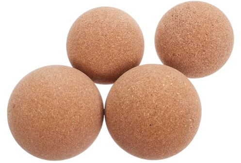 INOOMP 4 Stück Kork Massagebälle Faszienbälle für Triggerpunkt-Therapie Muskelentspannung Gesundheitsförderndes Massagegerät Nachhaltige Faszienmassage Yoga Fitness