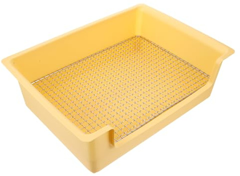SEWACC Bac à Litière Grand Format pour Lapins et Petits Animaux Plateau Toilette Intérieur pour Cochon Rongeurs avec Surface Maillée Facile à Nettoyer et Réutilisable