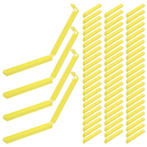 Hohopeti Clip per Alimenti in Plastica Riutilizzabili 100 Pezzi Morsetti per Sigillare Sacchetti di Conservazione Alimentare Chiusura Ermetica per Cucina e Casa Accessori per Mantenere