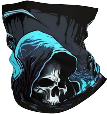 Tube Scarf Skull Sickle Grim Reaper Play Game Cool Windproof Facial Shield Breathable Headwear For Workout Running Outdoor