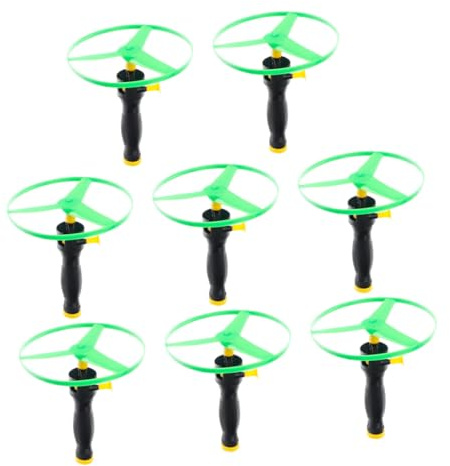 Abaodam 8 Piezas de Juguetes de Disco Volador y Juego de Aspas de Plástico Liviano para Niños y Adultos en Actividades al Aire Libre y Diversión Familiar
