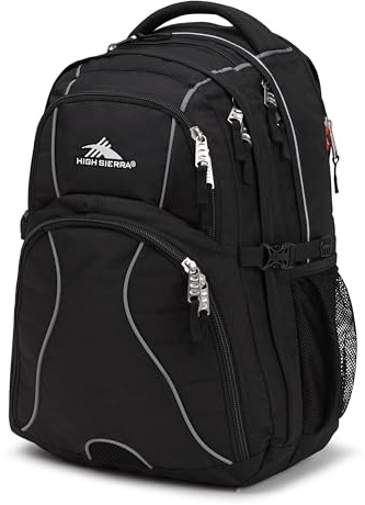High Sierra Swerve Laptop Backpack, Black, One Size