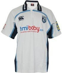Canterbury Herren Rugby Jersey, Weiß, Himmelblau, Navy, Größe: S, Kurzarm, Sport, Rugbyshirt, Shirt, Hemd
