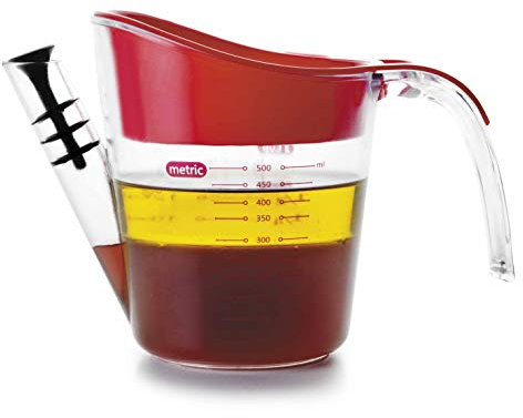 LACOR 61610 Fettabscheider, Kunststoff, transparent, 12 x 20 x 15 cm