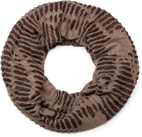styleBREAKER Unisex Loop Schal Risse Destroyed used 81x36cm | Schlauchschal. Löcher im Oberstoff. Unterstoff geschlossen. 2-3 mal wickelbar. weiche Haptik. Rundschal.