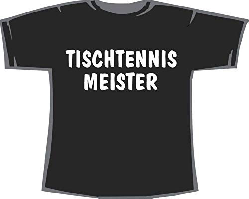 Tischtennis Meister; T-Shirt schwarz, Gr. XL