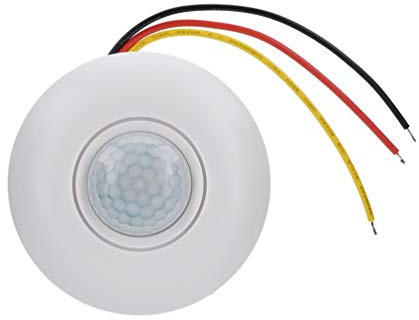 Topiky Interruttore sensore di Movimento PIR a infrarossi a 360 ° 12V con Ritardo per corridoi/bagni/scantinati/Garage