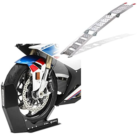 Rampe de Chargement + Bloque Roue CF3 pour Moto Custom CB3172